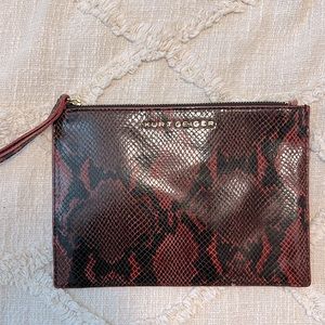 Snakeskin small clutch purse